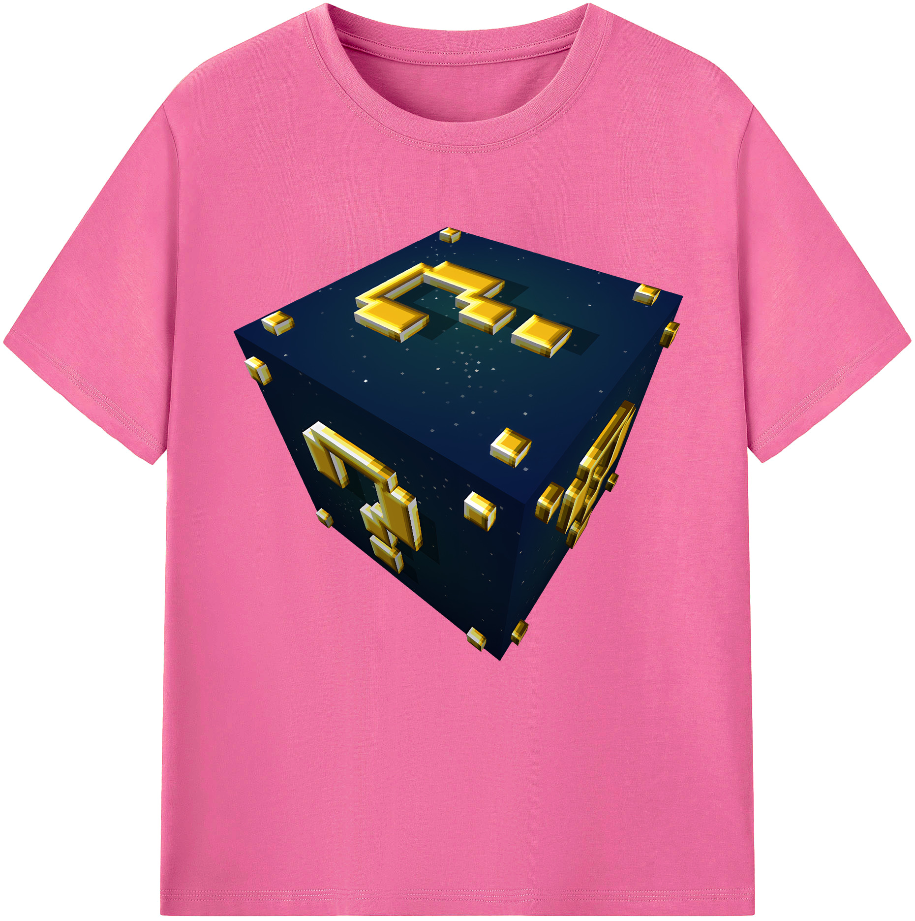 （画像用） マインクラフト ブロックの世界 Minecraft MC Block world レディースカジュアルプリントTシャツ（綿100％）